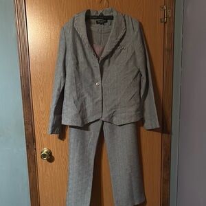 Gray Three-Piece Suit Set